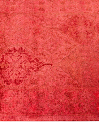 Contemporary Overdyed Wool Hand Knotted Red Runner 2' 6" x 13' 9"