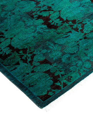 Contemporary Hand Knotted Overdyed Blue Area Rug 2' 8" x 5' 9"