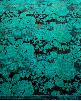Contemporary Hand Knotted Overdyed Blue Area Rug 2' 8" x 5' 9"