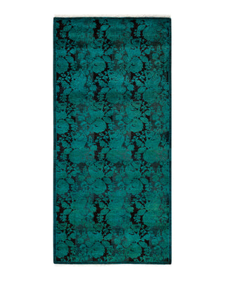 Contemporary Fine Vibrance Green Wool Area Rug 2' 8" x 5' 9"