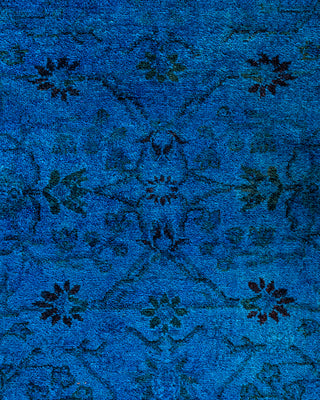 Fine Vibrance, One-of-a-Kind Hand-Knotted Runner Rug  - Blue, 2' 7" x 12' 8"
