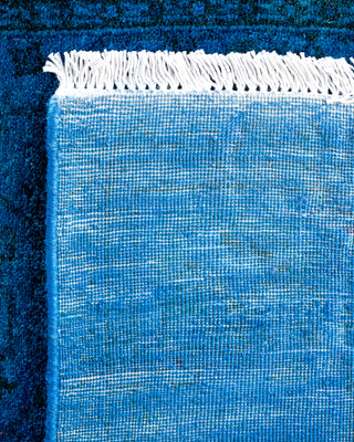 Fine Vibrance, One-of-a-Kind Hand-Knotted Runner Rug  - Blue, 2' 7" x 12' 8"
