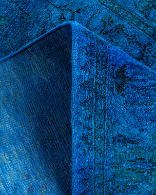 Fine Vibrance, One-of-a-Kind Hand-Knotted Runner Rug  - Blue, 2' 7" x 12' 8"