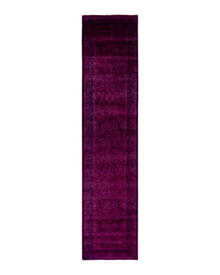Contemporary Fine Vibrance Purple Wool Area Rug 2' 7" x 11' 10"