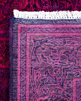 Contemporary Hand-Knotted Overdyed Pink Runner 2' 6" x 11' 10"