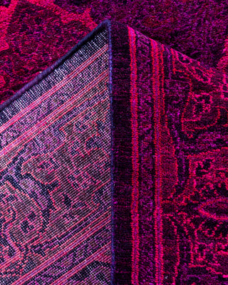 Contemporary Hand-Knotted Overdyed Pink Runner 2' 6" x 11' 10"
