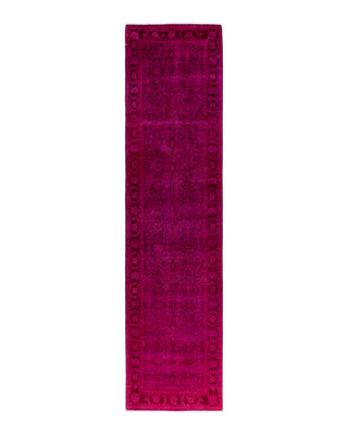 Fine Vibrance, One-of-a-Kind Hand-Knotted Runner Rug  - Pink, 2' 7" x 10' 9"