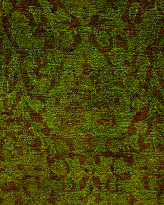 Contemporary Hand Knotted Overdyed Gold Runner 2' 6" x 11' 8"