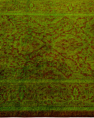 Contemporary Hand Knotted Overdyed Gold Runner 2' 6" x 11' 8"