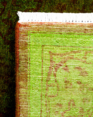Contemporary Hand Knotted Overdyed Gold Runner 2' 6" x 11' 8"