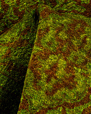 Contemporary Hand Knotted Overdyed Gold Runner 2' 6" x 11' 8"