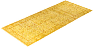 Overdyed One-of-a-Kind Wool Yellow Area Rug 4' 3" x 9' 10"