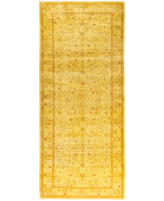 Overdyed One-of-a-Kind Wool Yellow Area Rug 4' 3" x 9' 10"