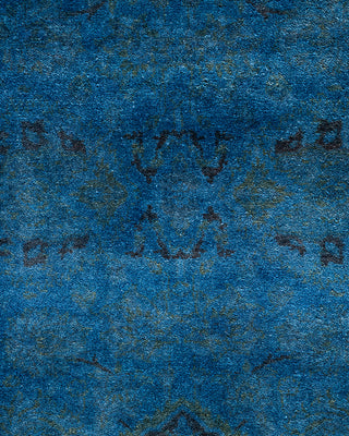 Overdyed Hand-Knotted Gray Area Rug 4' 3" x 10' 9"