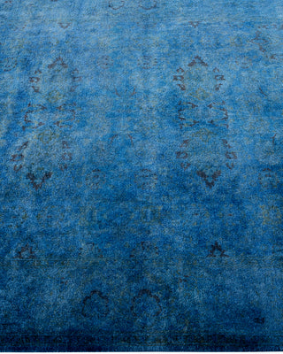 Overdyed Hand-Knotted Gray Area Rug 4' 3" x 10' 9"