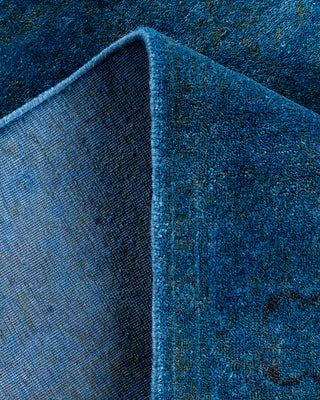 Overdyed Hand-Knotted Gray Area Rug 4' 3" x 10' 9"