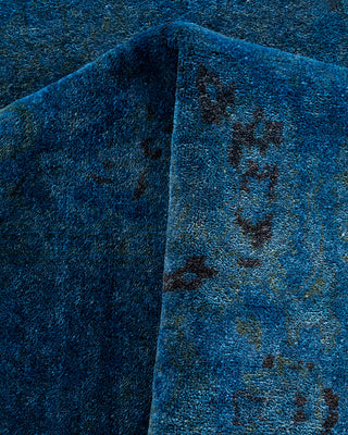 Overdyed Hand-Knotted Gray Area Rug 4' 3" x 10' 9"