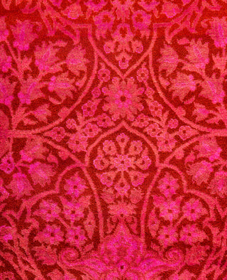Overdyed One-of-a-Kind Wool Pink Area Rug 4' 1" x 6' 3"