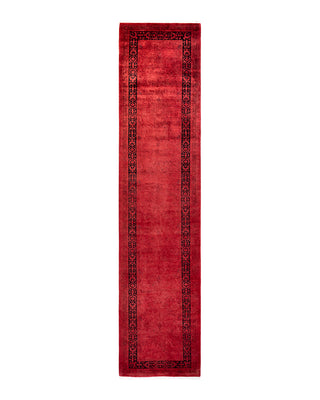 Contemporary Fine Vibrance Red Wool Area Rug 2' 8" x 12' 3"