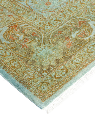Contemporary Hand Knotted Overdyed Blue Area Rug 5' 1" x 7' 7"