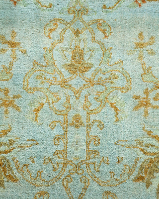 Contemporary Hand Knotted Overdyed Blue Area Rug 5' 1" x 7' 7"