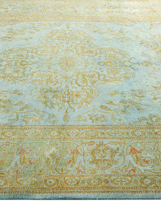 Contemporary Hand Knotted Overdyed Blue Area Rug 5' 1" x 7' 7"