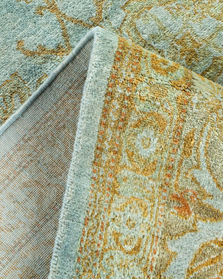 Contemporary Hand Knotted Overdyed Blue Area Rug 5' 1" x 7' 7"