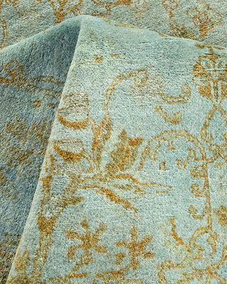 Contemporary Hand Knotted Overdyed Blue Area Rug 5' 1" x 7' 7"