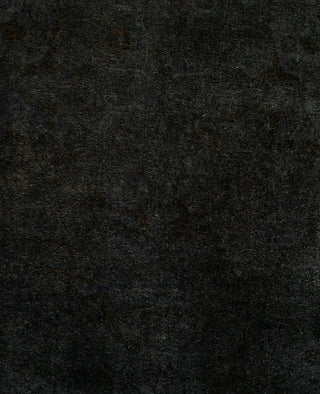 Overdyed One-of-a-Kind Wool Black Area Rug 4' 9" x 7' 2"