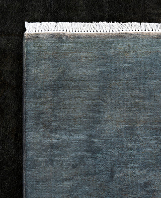 Overdyed One-of-a-Kind Wool Black Area Rug 4' 9" x 7' 2"