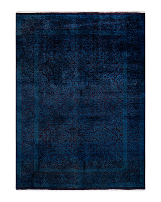 Modern Fine Vibrance Blue Area Rug 4' 2" x 5' 7"