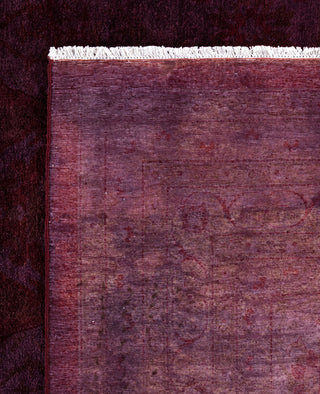 Overdyed One-of-a-Kind Wool Purple Area Rug 12' 2" x 17' 10"