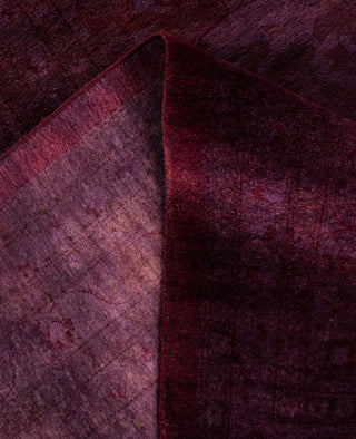 Overdyed One-of-a-Kind Wool Purple Area Rug 12' 2" x 17' 10"