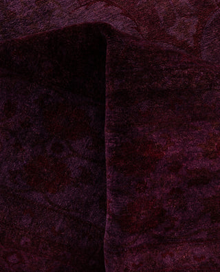 Overdyed One-of-a-Kind Wool Purple Area Rug 12' 2" x 17' 10"