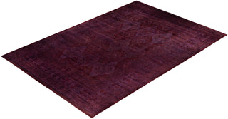 Overdyed One-of-a-Kind Wool Purple Area Rug 12' 2" x 17' 10"