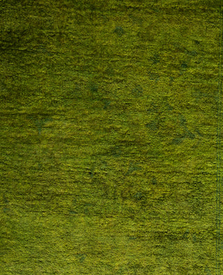 Contemporary Overdyed Wool Hand Knotted Green Area Rug 6' 3" x 9' 1"
