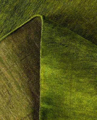 Contemporary Overdyed Wool Hand Knotted Green Area Rug 6' 3" x 9' 1"