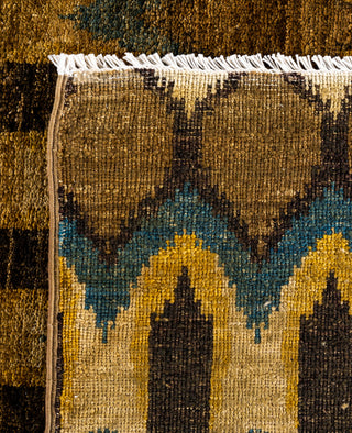 Modern, One-of-a-Kind Hand-Knotted Area Rug  - Brown, 10' 0" x 14' 3"