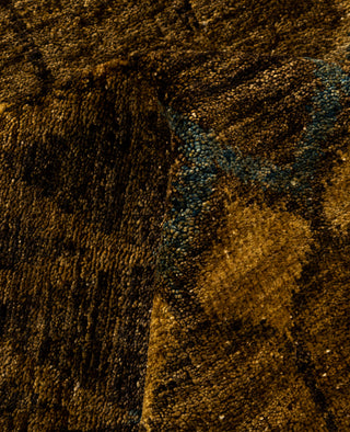 Modern, One-of-a-Kind Hand-Knotted Area Rug  - Brown, 10' 0" x 14' 3"