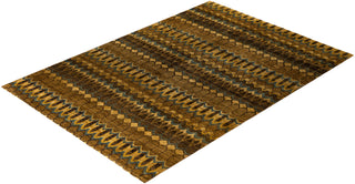 Modern, One-of-a-Kind Hand-Knotted Area Rug  - Brown, 10' 0" x 14' 3"