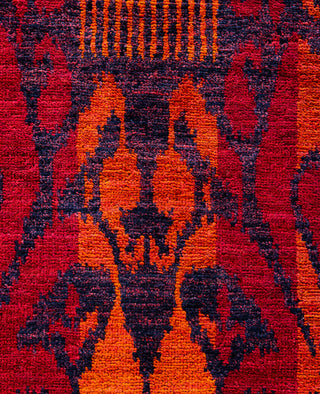 Overdyed Hand-Knotted Wool Modern-Contemporary Red Area Rug 8' 0" x 10' 0"