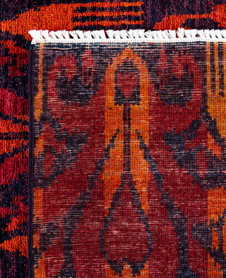 Overdyed Hand-Knotted Wool Modern-Contemporary Red Area Rug 8' 0" x 10' 0"