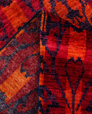 Overdyed Hand-Knotted Wool Modern-Contemporary Red Area Rug 8' 0" x 10' 0"
