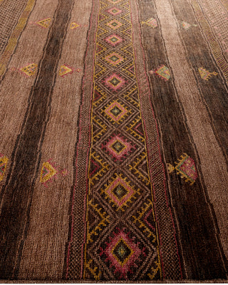 Contemporary Hand Knotted  Brown Area Rug 8' 3" x 10' 3"