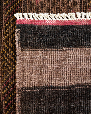 Contemporary Hand Knotted  Brown Area Rug 8' 3" x 10' 3"