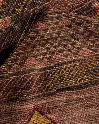 Contemporary Hand Knotted  Brown Area Rug 8' 3" x 10' 3"