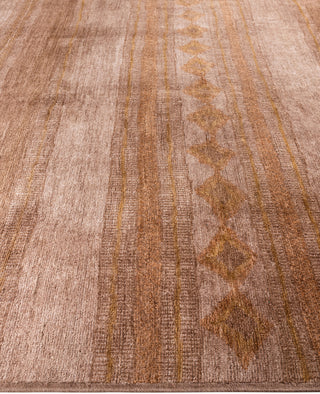 Overdyed Hand-Knotted Wool Modern-Contemporary Brown Area Rug 8' 8" x 11' 7"