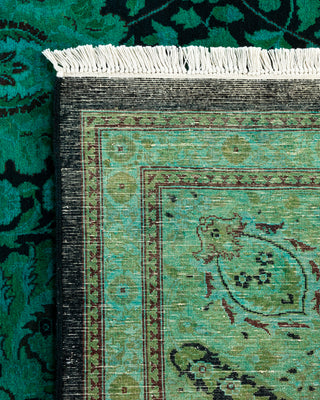 Contemporary Fine Vibrance Black Wool Area Rug - 8' 1" x 10' 9"