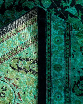 Contemporary Fine Vibrance Black Wool Area Rug - 8' 1" x 10' 9"