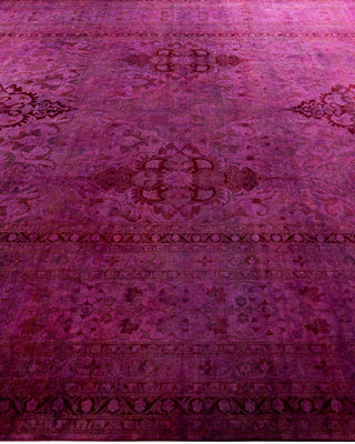 Overdyed Hand-Knotted Pink Area Rug 10' 2" x 13' 8"